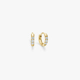 Classic Crystal Helix Hoops, 18K Gold Plated, 6 mm
