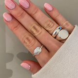 Sun Kiss Oval Ring 925 Silver