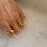 Classic Twist Dome Ring 18K Gold Plated