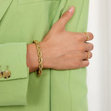 Rope Bracelet, 18K Gold Plated, 8 mm