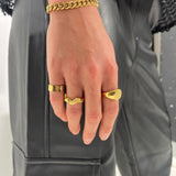 Scoria Wave Ring — Small 18K Gold Plated