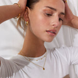 Hammered Classic Hoops 18K Gold Plated 20mm