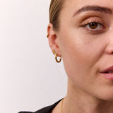 Sun Kiss Creole Hoops 18K Gold Plated 16 mm