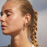 Oval Hoop Earrings — Large 18K Gold Plated · 20 mm