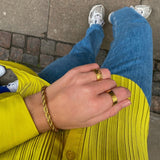 Rope Bracelet, 18K Gold Plated, 8 mm