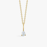 Teardrop Crystal Pendant, 18K Gold Plated