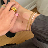 Figaro Anklet 18K Gold Plated 3 mm