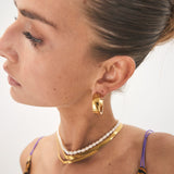 Chunky Hoop Earrings — Large 18K Gold Plated