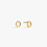 Classic Letter Stud Earrings 18K Gold Plated