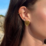 Wind Fold Earrings, 18K Gold Plated