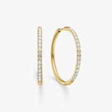 Classic Crystal Creole Hoops 18K Gold Plated 25 mm