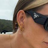 Sun Kiss Creole Hoops 18K Gold Plated 14 mm