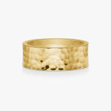 Hammered Band Ring 18K Gold Plated · 6 mm