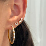 Sparkle Crystal Stud Earrings 18K Gold Plated