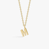 Classic Letter Necklace 18K Gold Plated