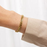 Panzer Faceted Bracelet 18K Gold Plated 7 mm