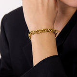 Anchor Facet Bracelet, 18K Gold Plated, 8 mm