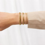 Panzer Faceted Bracelet 18K Gold Plated 7 mm