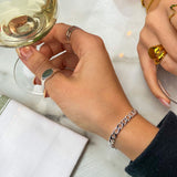 Oval Signet Ring, 925 Silver Plated