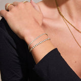 Tennis Crystal Bracelet, 18K Gold Plated, 3 mm