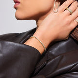 Tennis Crystal Bracelet, 18K Gold Plated, 3 mm