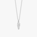 Melted Scoria Rock Necklace, 925 Silver