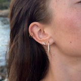 Trinity Crystal Stud Earrings 18K Gold Plated