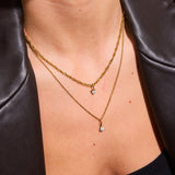 Heart Crystal Pendant, 18K Gold Plated