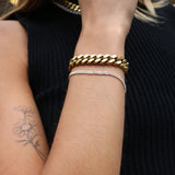 Panzer Facet Bracelet, 18K Gold Plated, 10 mm