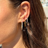 Classic Crystal Creole Hoops 18K Gold Plated 20 mm