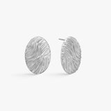 Wind Oval Earrings, 925 Silver