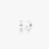 Hammered Classic Hoop Earrings, 925 Silver Plated, 10 mm