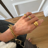 Panzer Facet Bracelet, 18K Gold Plated, 10 mm