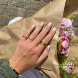 Hammered Wave Ring 18K Gold Plated 2 mm