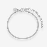 Flat Snake Bracelet, 925 Silver, 2 mm