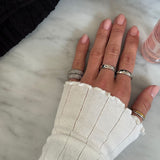 Classic Dome Pavé Crystal Ring, 925 Silver