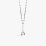 Teardrop Crystal Pendant, 925 Silver