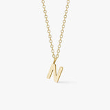 Classic Letter Necklace 18K Gold Plated