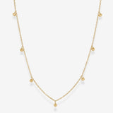 Hammered Drop Necklace 18K Gold Plated