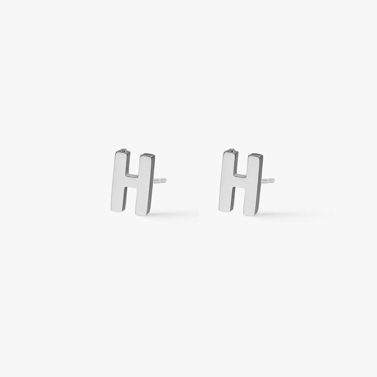 Classic Letter Stud Earrings 925 Silver Mini