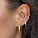 Sparkle Crystal Stud Earrings 18K Gold Plated