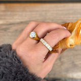 Eternity Crystal Ring, 18K Gold Plated