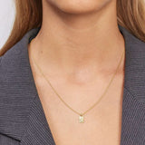 Melted Square Necklace, 18K Gold Plated, Mini