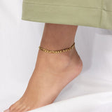 Figaro Anklet, 18K Gold Plated, 5 mm