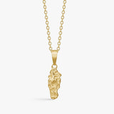 Melted Scoria Rock Necklace 18K Gold Plated