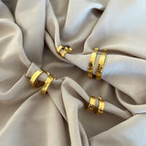 Hammered Classic Hoops 18K Gold Plated 20mm