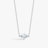 Floating Marquise Crystal Necklace, 925 Silver
