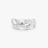 Scoria Wave Ring 925 Silver Small