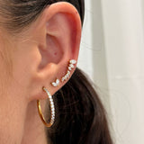 Sparkle Crystal Stud Earrings 18K Gold Plated