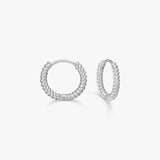 Classic Twist Hoops, 925 Silver, 10 mm